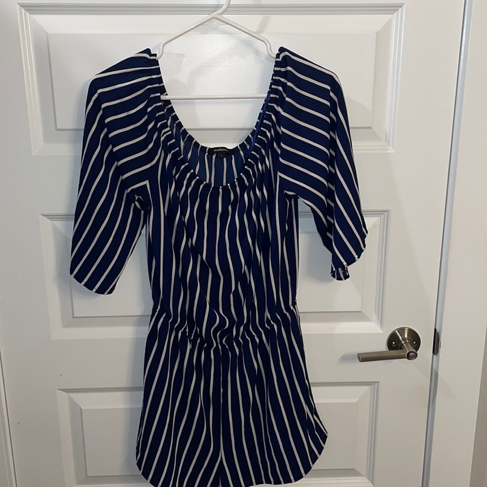 Pin stripe romper